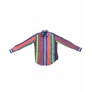 Vintage Polo Ralph Lauren Womens Button Down Shirt Multicolor Sz 4(P) Retro Logo